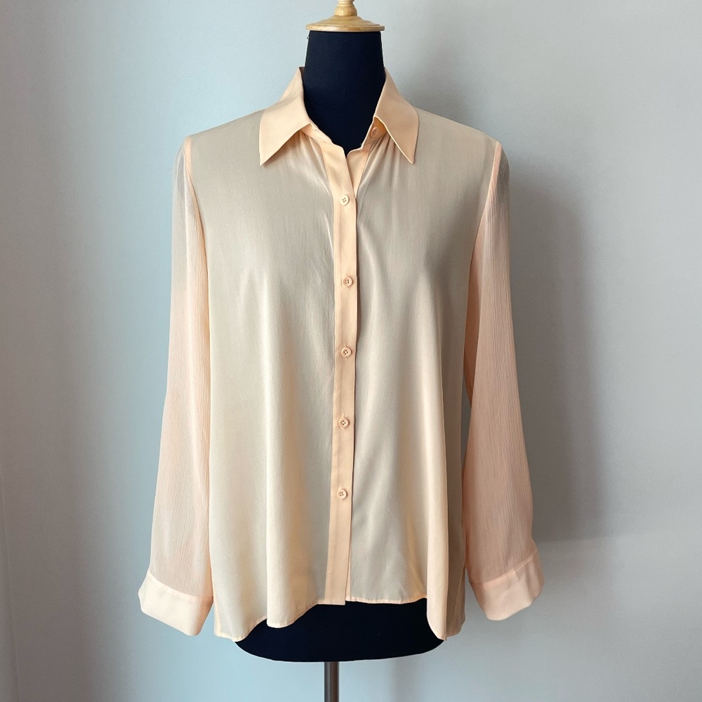 Alice + Olivia Silk Long Sleeve Blouse